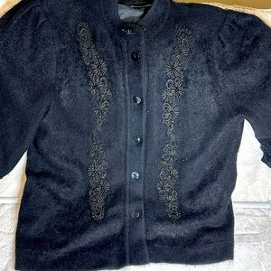 Beautiful beaded Black Cardigan